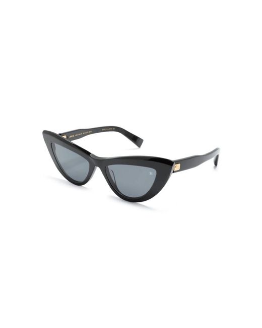 Balmain Black Stilvolle sonnenbrille mit zubehör
