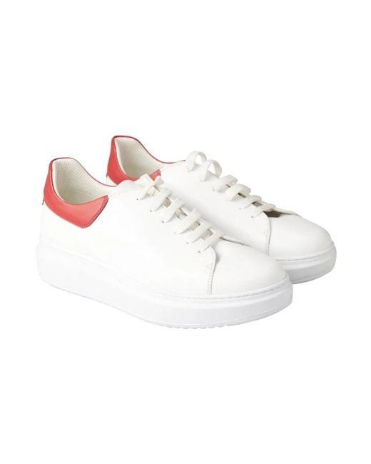 Kiton Sneakers Classic Solid 100% Handmade in White für Herren