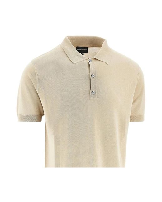 Emporio Armani Natural Polo Shirts for men