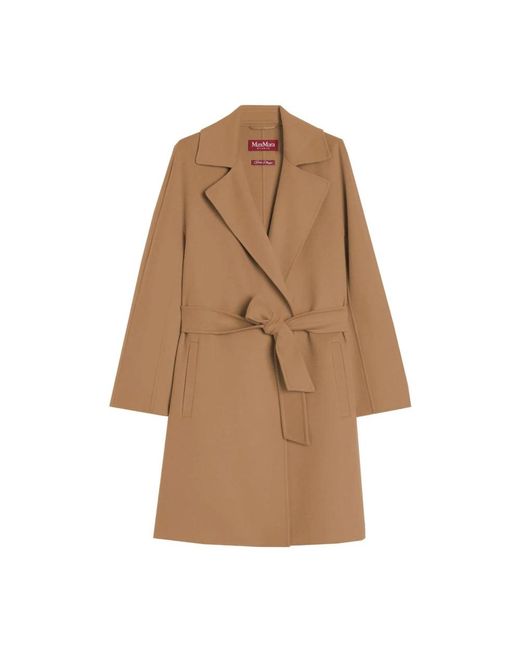 Max Mara Brown Cles Gürtelmantel