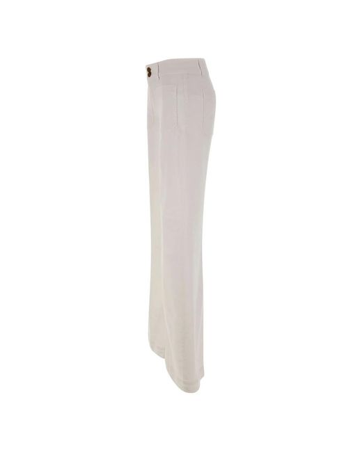 Seafarer White Wide Trousers