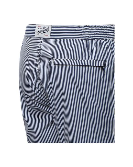 Mc2 Saint Barth Slim Fit Stretch Zwemshort in het Blue voor heren