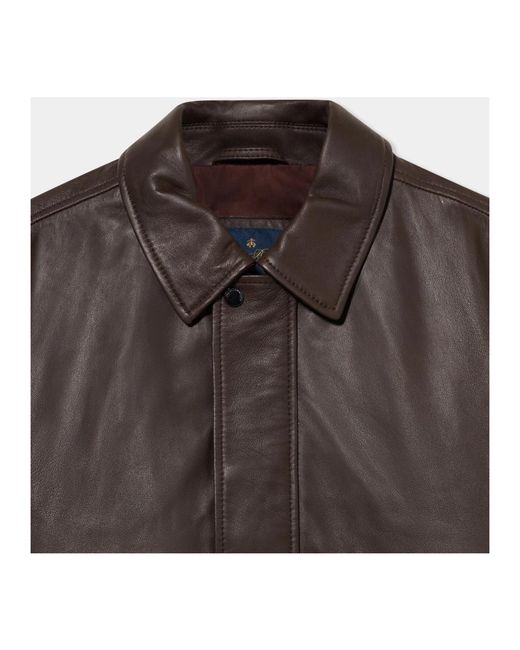Brooks Brothers Gray Leather Jackets for men