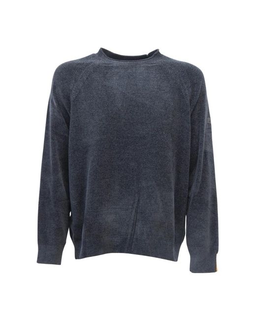 Heskimo Rundhals-Samtpullover in Blue für Herren