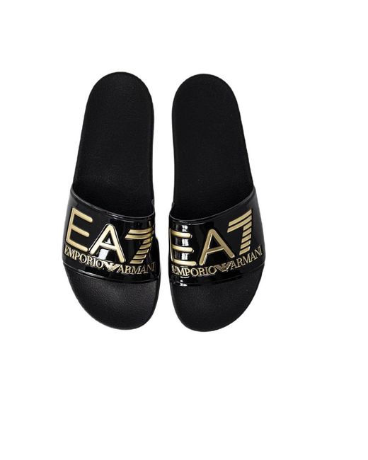 EA7 Black Sliders
