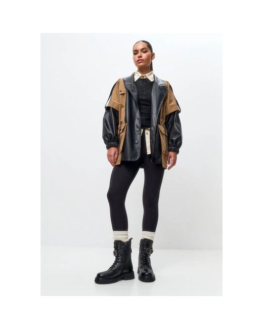 CESARE GASPARI Black Robuste Schnürstiefel Betty Mit Wollsohle