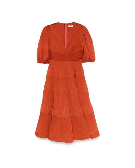 Midi Dresses Zimmermann de color Orange
