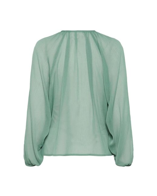 Saint Tropez Overhemden ,Groen ,Jacelyn Sz Blouse in het Green