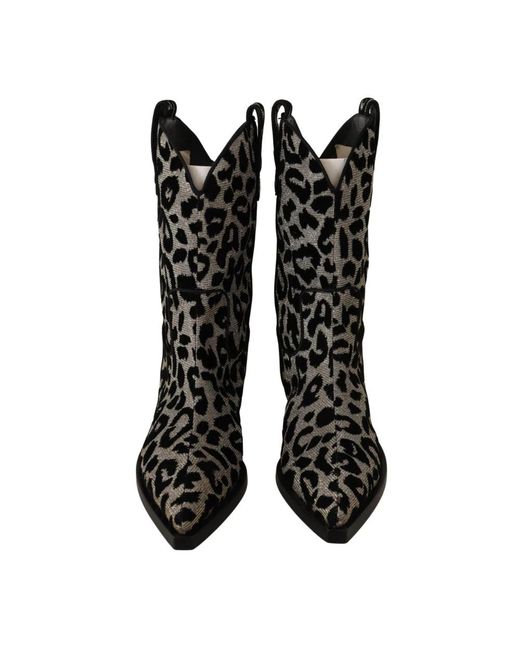 Dolce & Gabbana Black Cowboy & Biker Boots