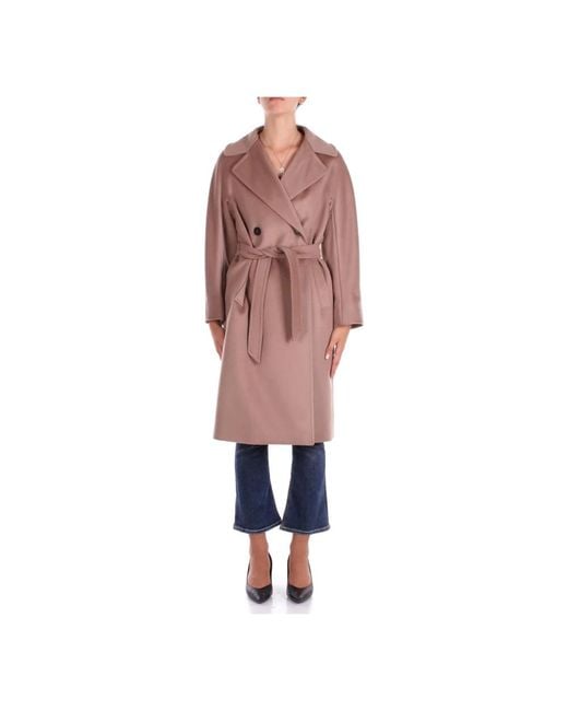 Double-Breasted Coats Weekend by Maxmara de color Red