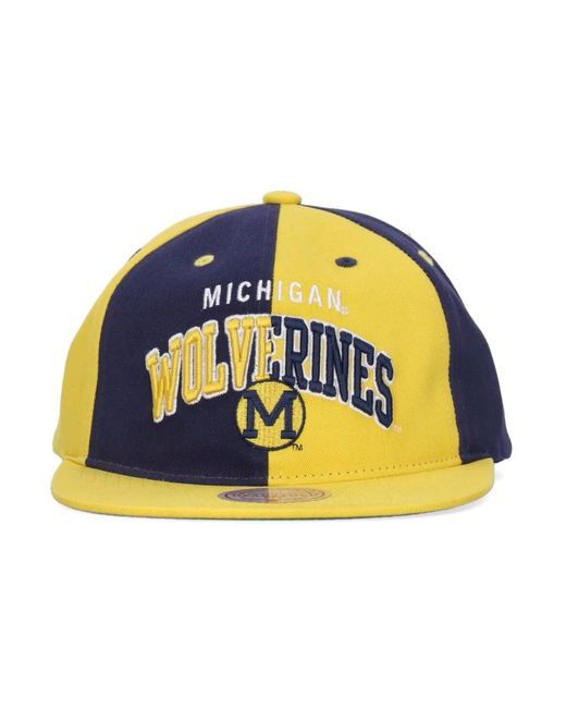 Mitchell & Ness Michigan Wolverines Flache Schirmmütze in Blue für Herren