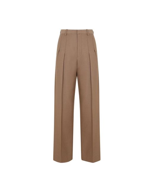 Wide trousers Victoria Beckham de color Brown