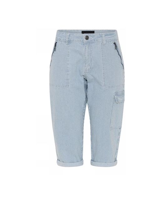 Cro Blauwe Cargo Capri Broek in het Blue