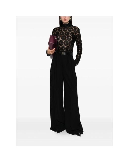 Rohe Black Schwarzes High-Neck-Shirt Mit Reißverschluss