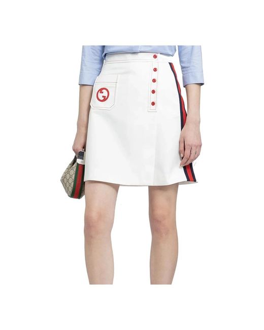 Gucci White Short Skirts