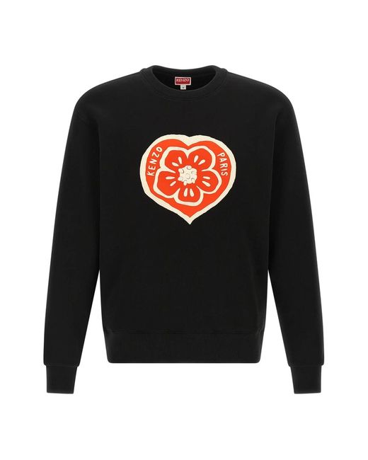 KENZO Hoodies & Sweatvesten ,Zwart ,Katoen Boke Heart Sweatshirt in het Black voor heren
