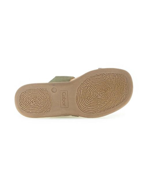 Gabor Metallic Grüner bequemer pantoffel modell 702,slippers