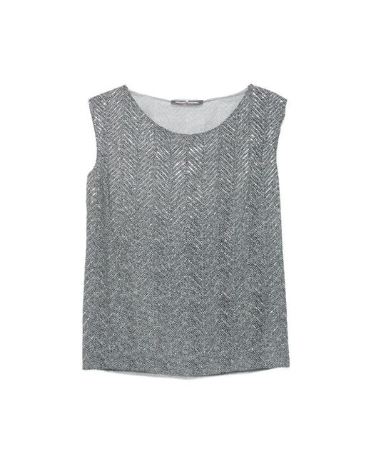 Ermanno Scervino Gray Sleeveless Tops