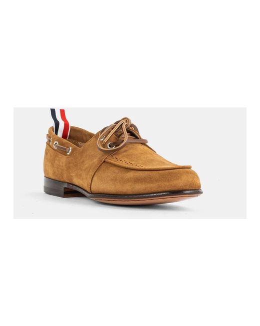 Thom Browne Brown Boat Shoes