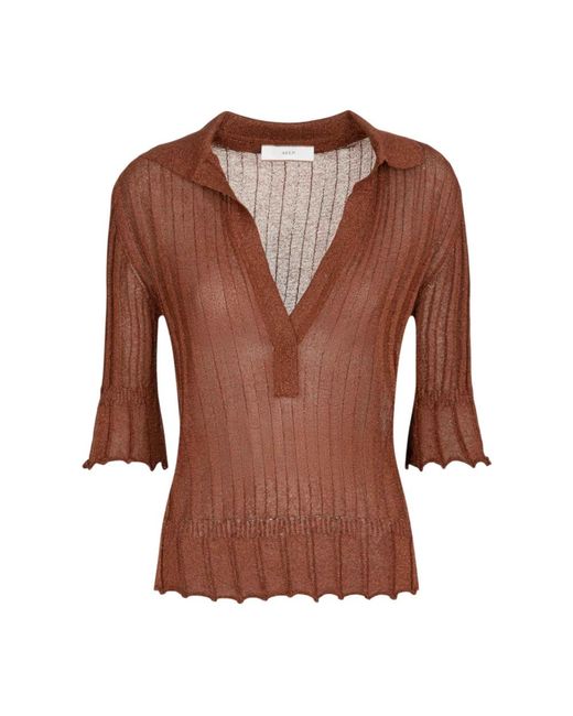 Polo Shirts Akep de color Brown