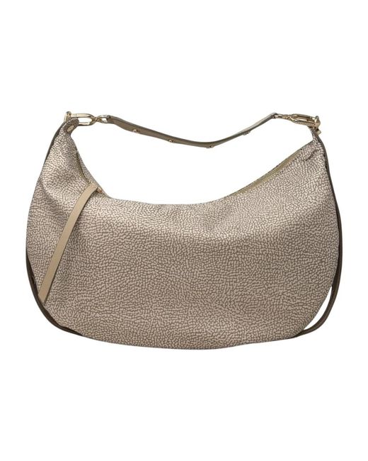 Borbonese Borsa Hobo Medium in het Gray