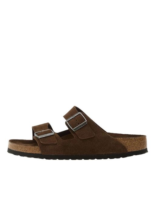 Birkenstock Brown Sliders for men