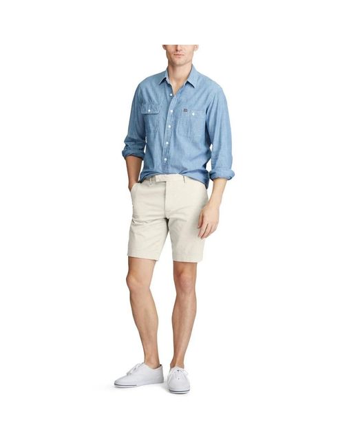Ralph Lauren Flat Shorts in het Natural voor heren
