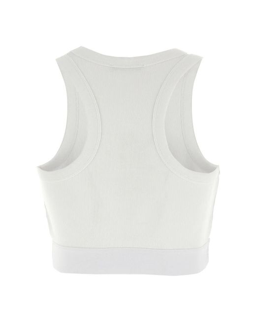 Givenchy Micro Geribbelde Katoenen Tanktop in het White