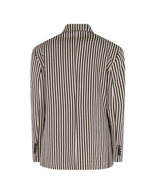 Alysi Jassen ,Bruin ,Blazer Visco Stripes Monopetto in het Brown