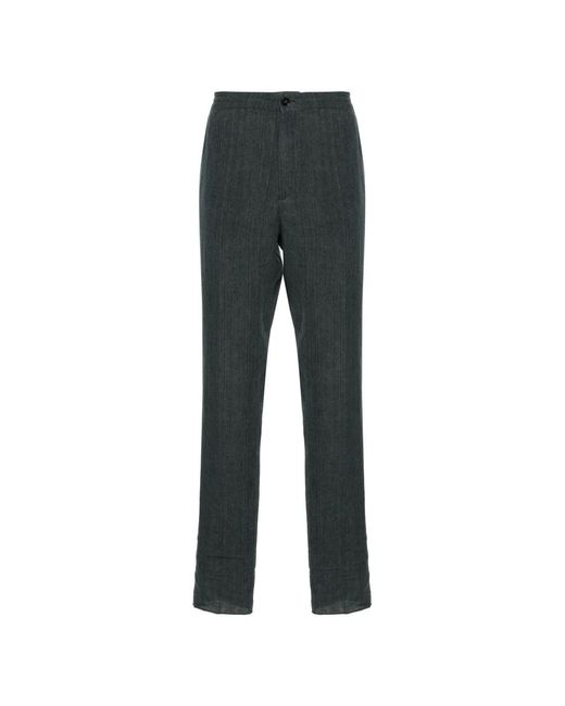 Zegna Linnen Broek Met Zij- En Achterzakken in het Gray voor heren