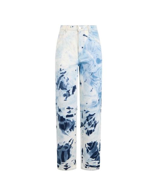 Alberta Ferretti Blue Straight Fit Jeans
