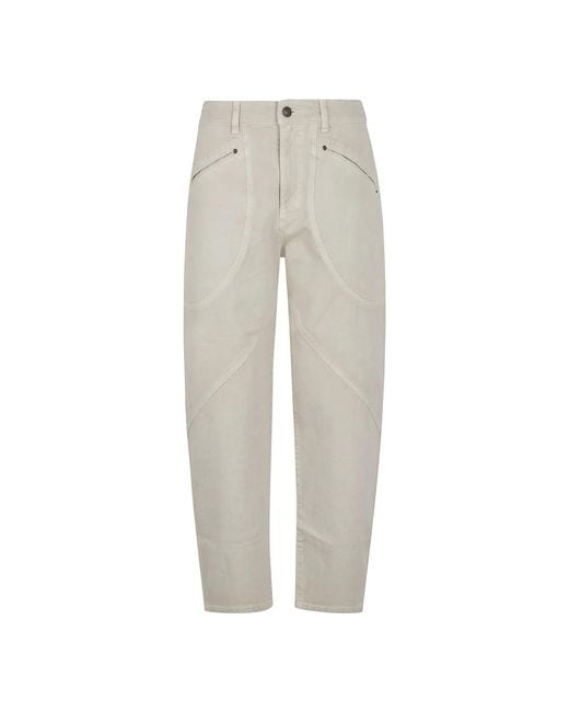 Isabel Marant Gray Straight Trousers