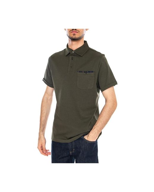Barbour Premium Corpatch Tailored Polo in het Green voor heren