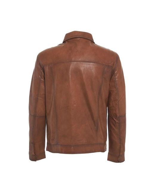 Bully Brown Leather Jackets for men