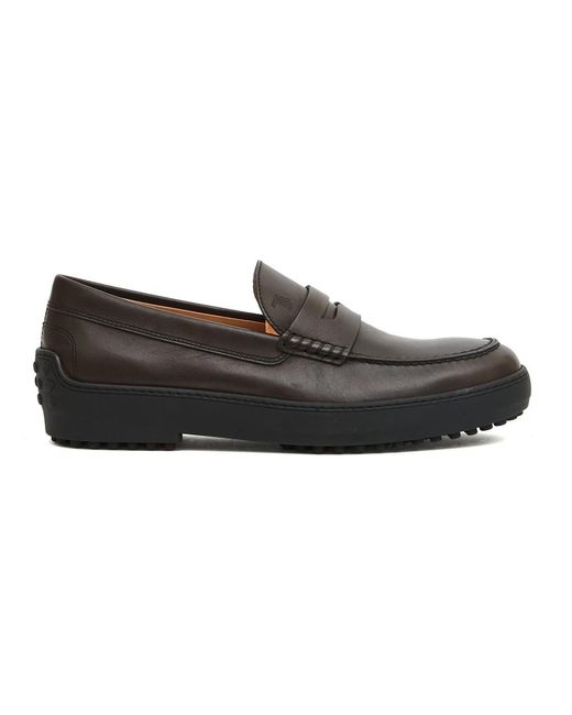 Tod's Brauner Winter Mokassin Loafer in Black für Herren