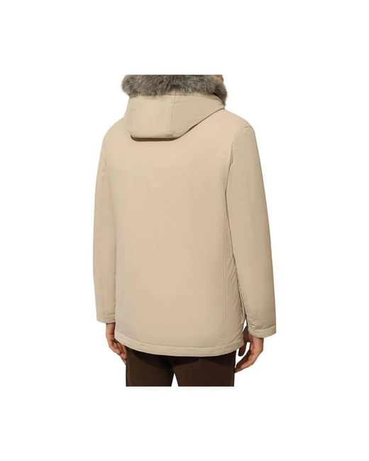 Herno Jassen ,Nylon Luxe Donsjack Met Murmansky Capuchon in het Natural voor heren