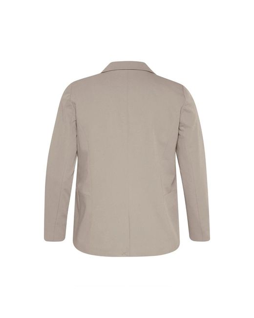 Kaffe Jassen ,Grijs ,Leer Olifantenhuid Melange Blazer in het Gray