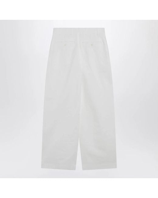 Totême White Wide Trousers