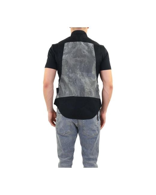 Vests Stone Island de hombre de color Black