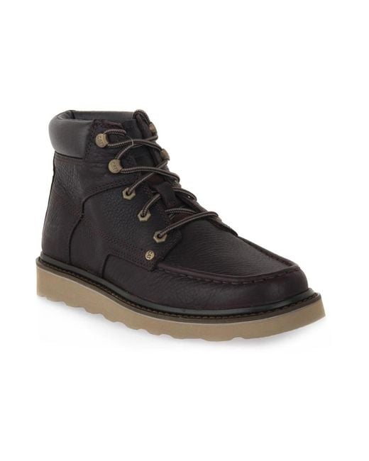 Caterpillar Black Lace-Up Boots for men