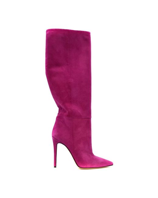Anna F. Purple Heeled Boots