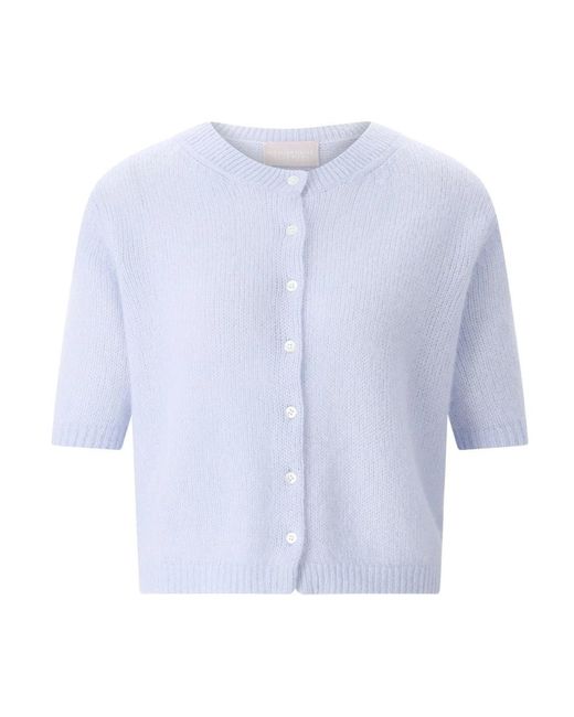 Hemisphere Truien & Vesten ,Blauw ,Katoen Short Boxy Cardigan in het Blue