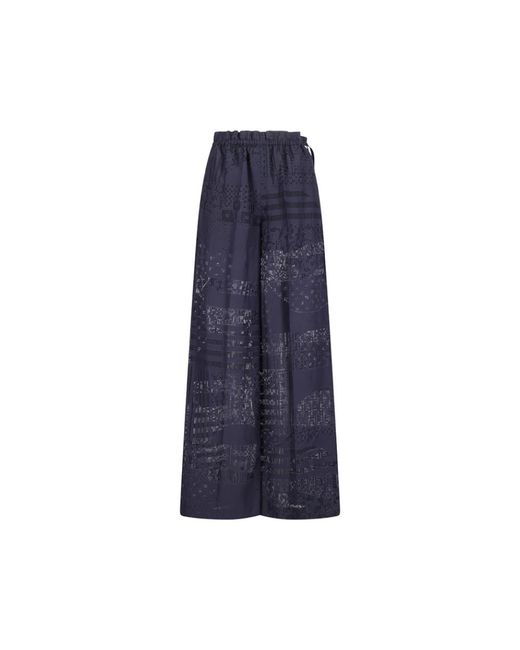 Fendi Blue Wide Trousers