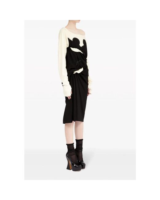 Maison Margiela Black Midi Dresses