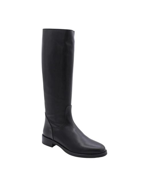 Sofia Len Black Overknee-Stiefel