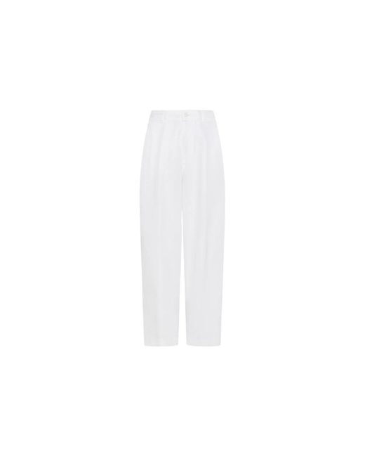 Seventy White Cropped Trousers
