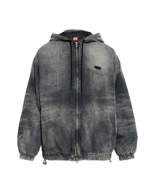 DIESEL Jassen ,Blauw ,Katoen Light Jacket in het Gray