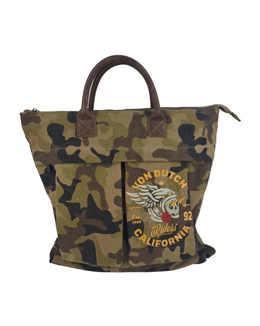 Tote Bags Von Dutch de hombre de color Green