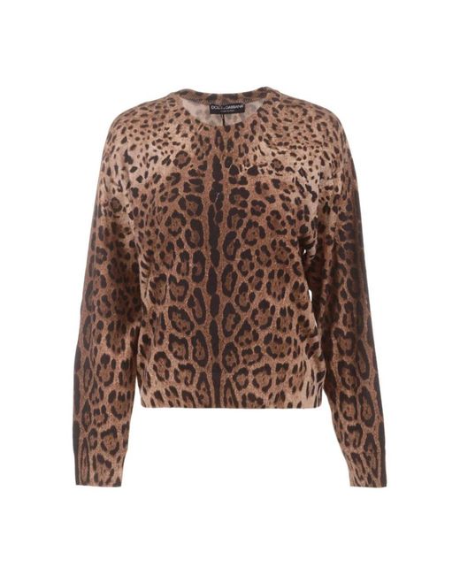 Dolce & Gabbana Brown Cashmere Knitwear