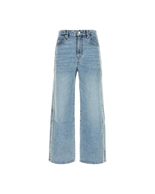 FRAME Blue Wide Jeans